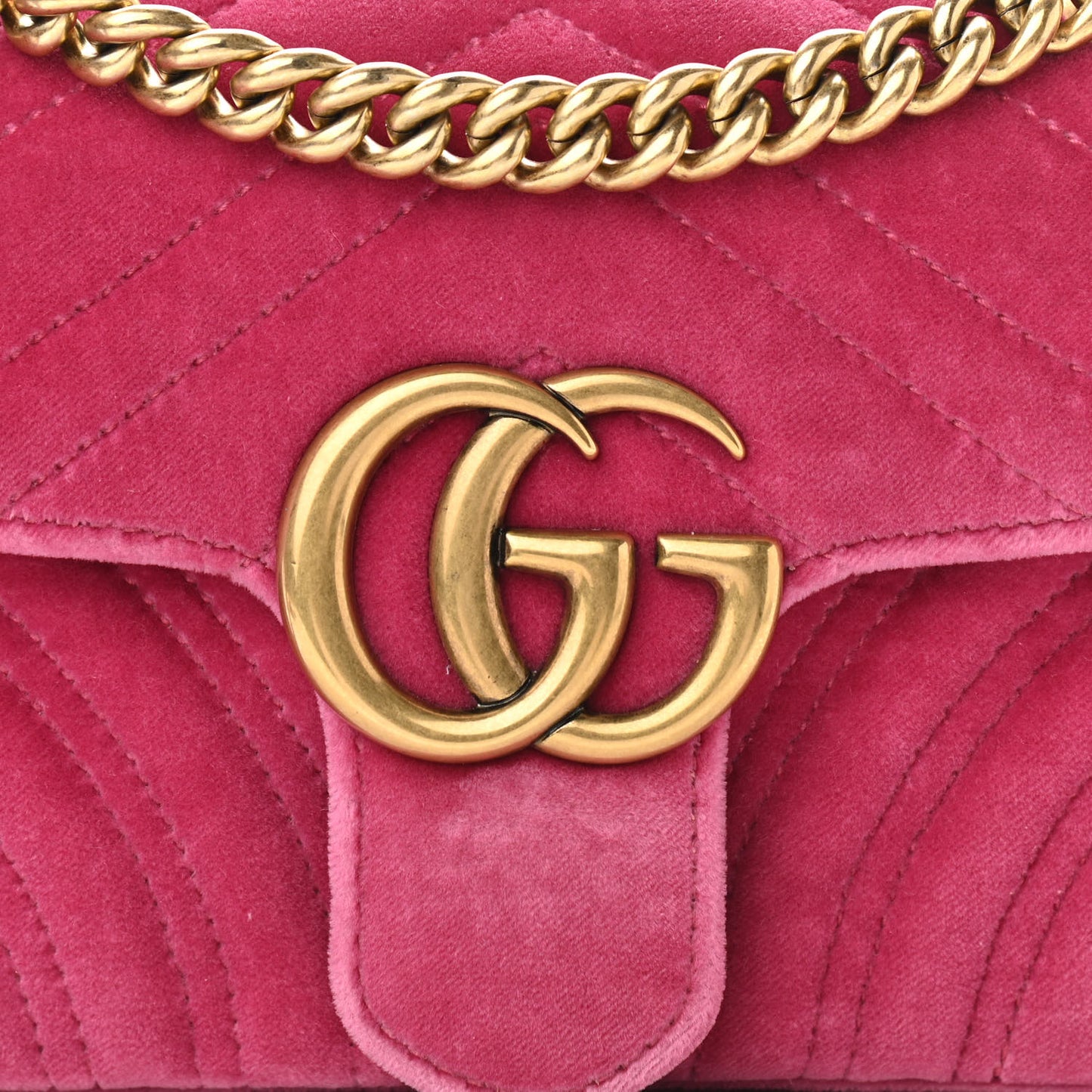 Velvet Matelasse Mini GG Marmont Shoulder Bag Light Raspberry Rose