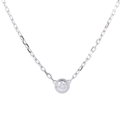 Cartier 18K White Gold Diamond SM D'Amour Pendant Necklace 4 of 7