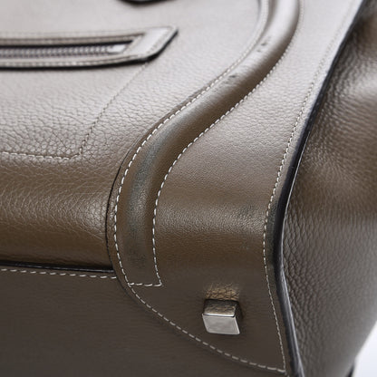 Celine Drummed Calfskin Mini Luggage Souris 12 of 17
