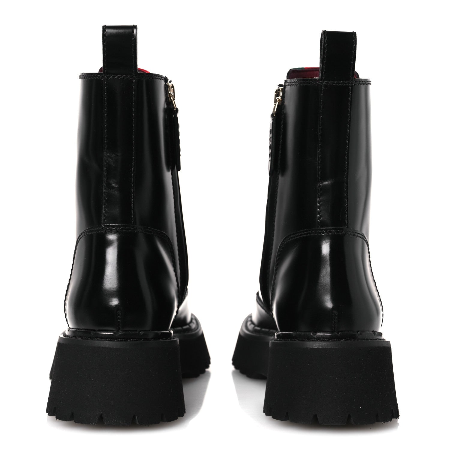 Gucci Spice Lux Nappa Web Combat Boots 36 Black 12 of 22