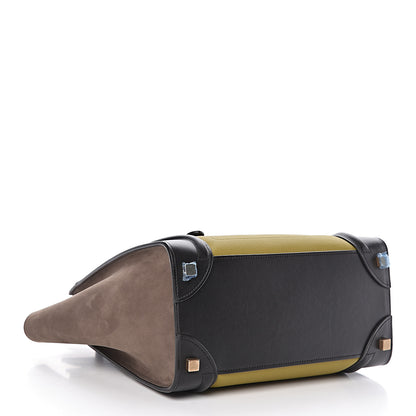 Celine Baby Grained Calfskin Nubuck Micro Tri-Color Luggage Olive 4 of 9