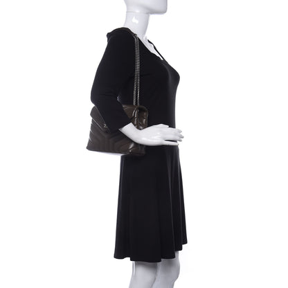 Saint Laurent Calfskin Y Quilted Monogram Small Loulou Chain Satchel Faggio 2 of 10