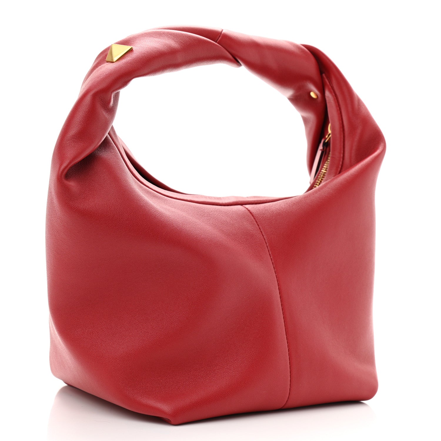 Valentino Garavani Nappa Small Roman Stud Hobo Rosso Valentino 3 of 9