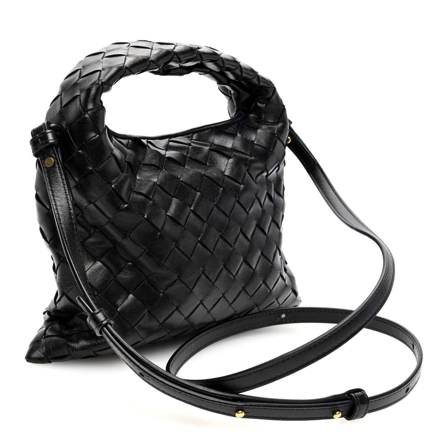 Bottega Veneta Calfskin Intrecciato Mini Hop Black 3 of 11