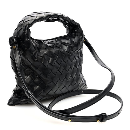 Bottega Veneta Calfskin Intrecciato Mini Hop Black 3 of 11