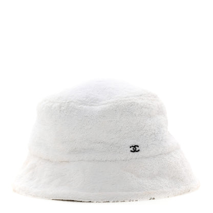 Chanel Terry Cloth CC Bucket Hat L White 1 of 12
