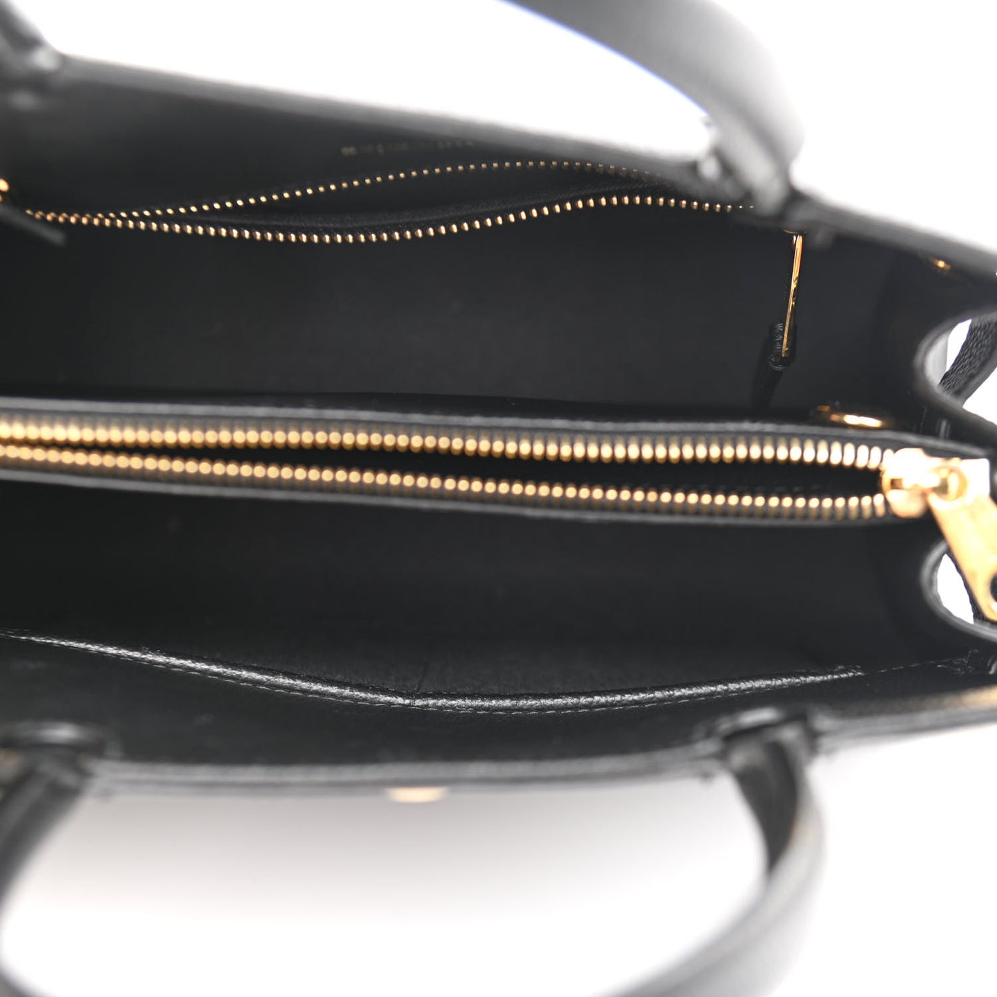 Grainy Calfskin Mini Two Handle Title Bag Black