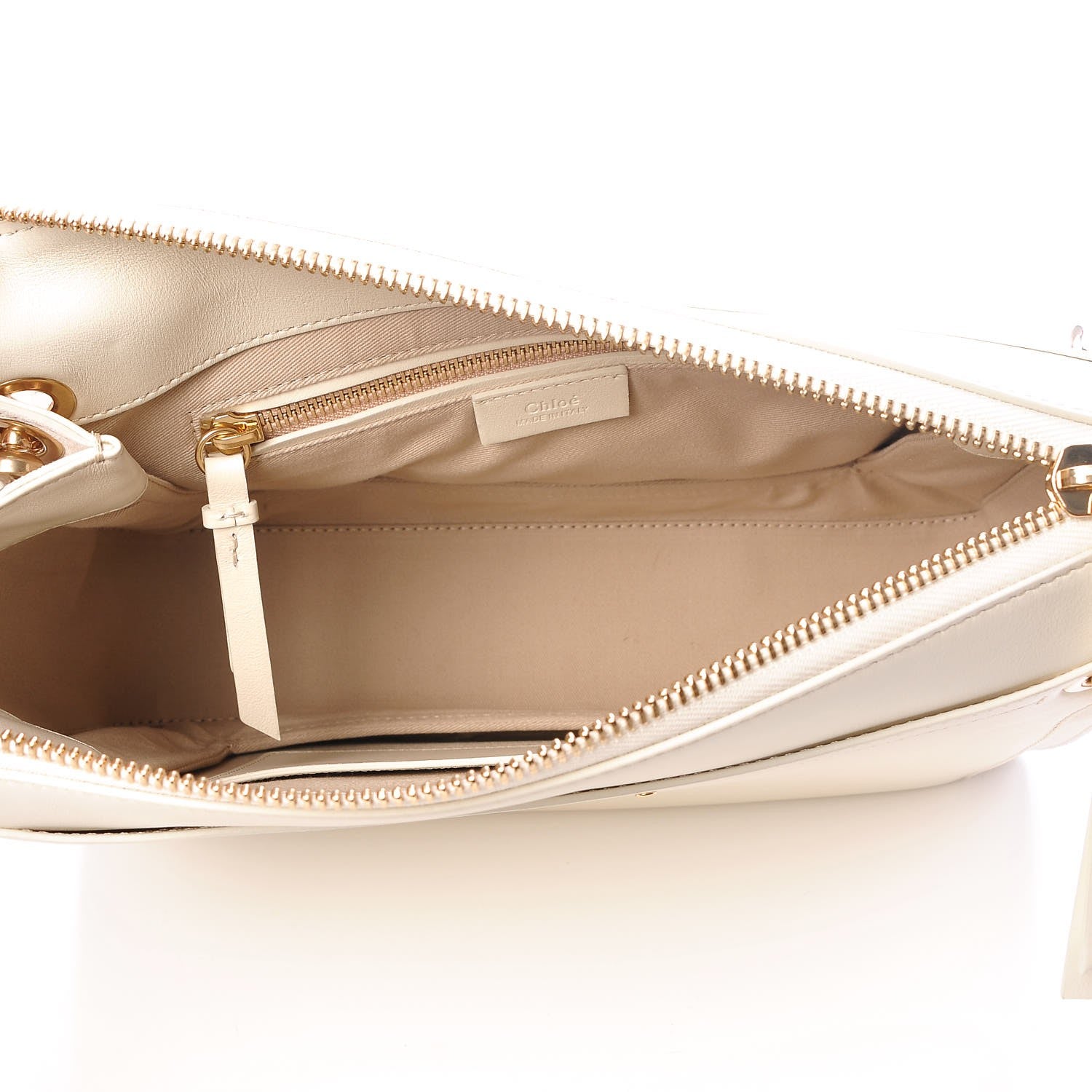 Chloe Calfskin Medium Roy Bag Natural White 5 of 7
