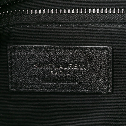 Saint Laurent Lambskin Quilted Monogram Monochrome Medium Loulou Puffer Chain Satchel Black 7 of 11