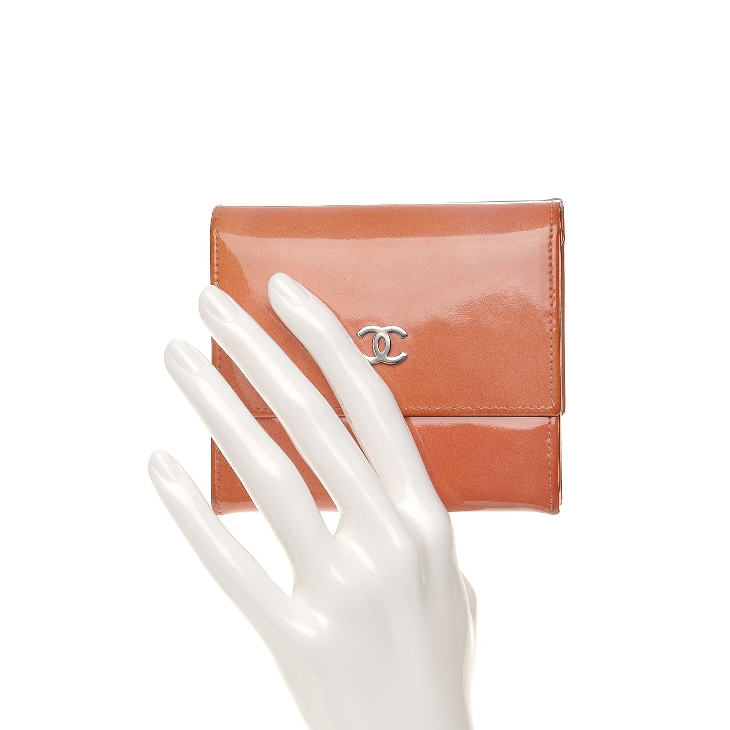 Chanel Patent Compact CC Flap Wallet Pink 9 of 16