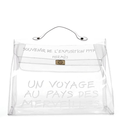 Hermes Vinyl Souvenir De L'Exposition Kelly Transparent 1 of 7