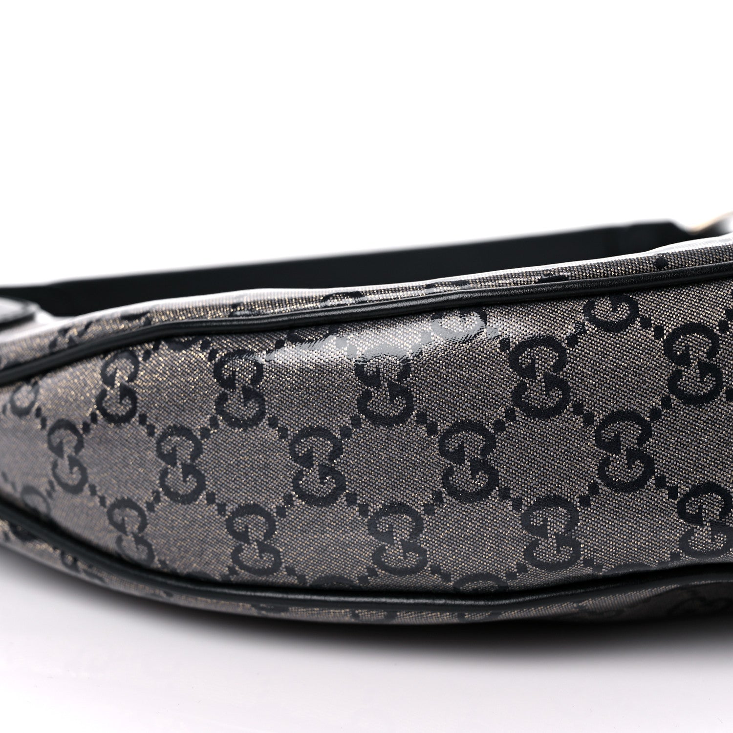 Gucci Crystal Monogram Half Moon Hobo Black 8 of 11