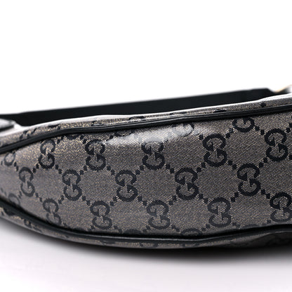 Gucci Crystal Monogram Half Moon Hobo Black 8 of 11