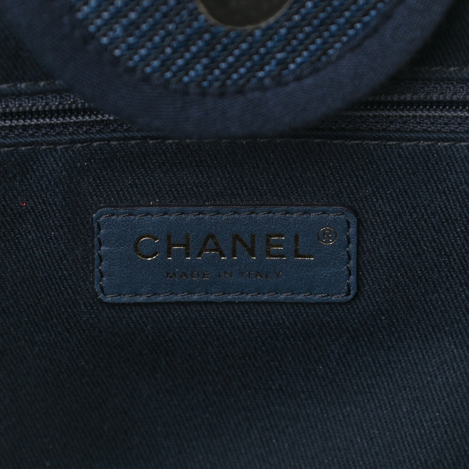 Chanel Denim Medium Deauville Tote Dark Blue 6 of 9