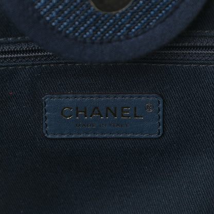 Chanel Denim Medium Deauville Tote Dark Blue 6 of 9
