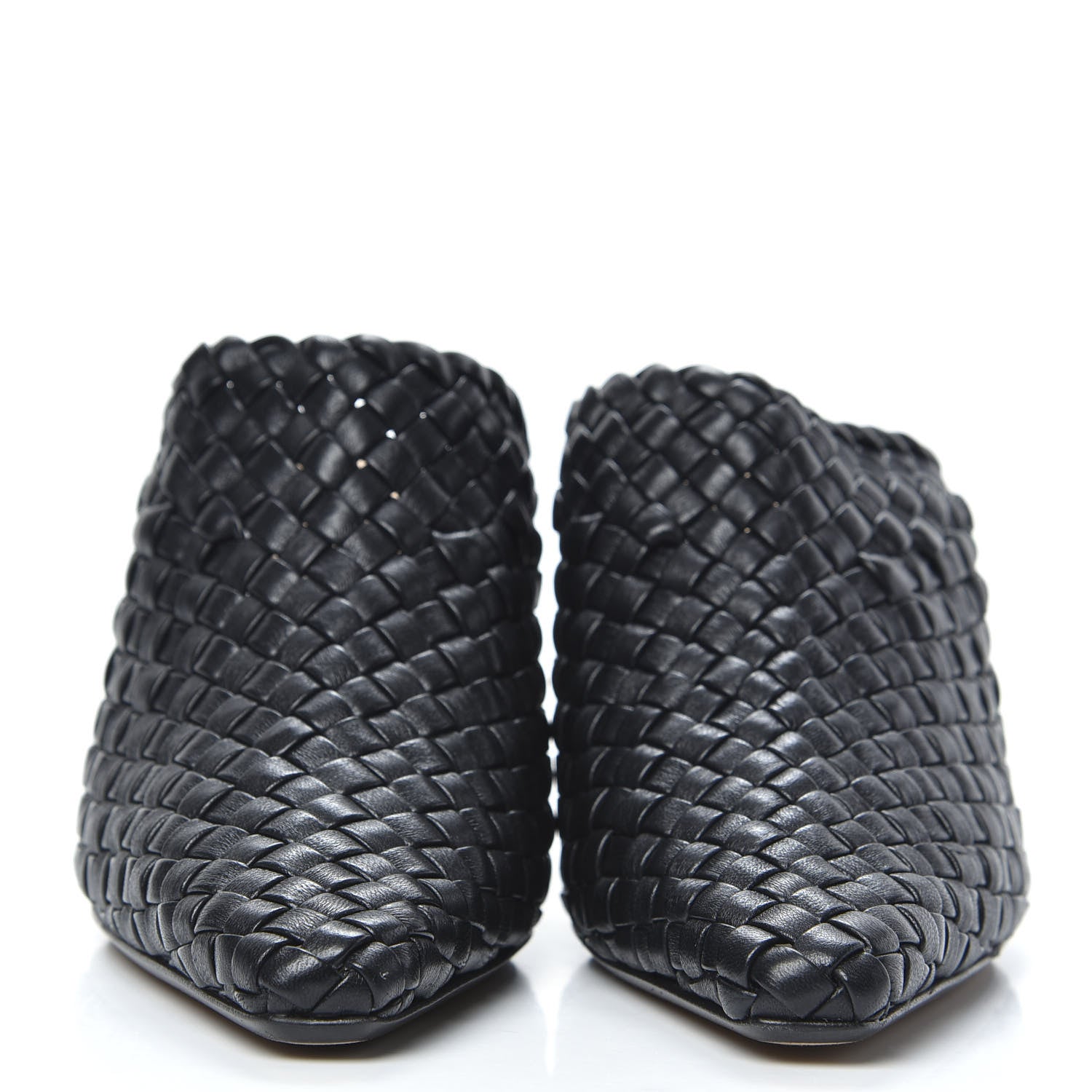 Bottega Veneta Nappa Intrecciato Almond Mules 36.5 Black 2 of 8