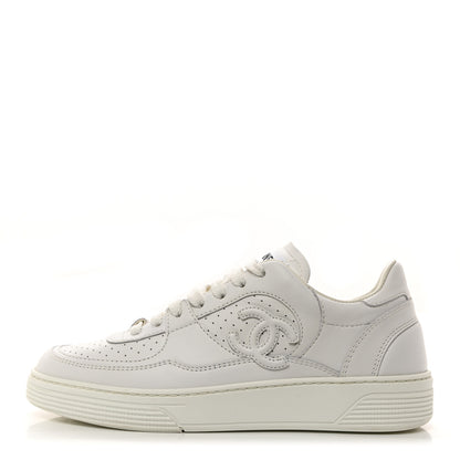 Chanel Calfskin CC Womens Sneakers 36 White 1 of 10