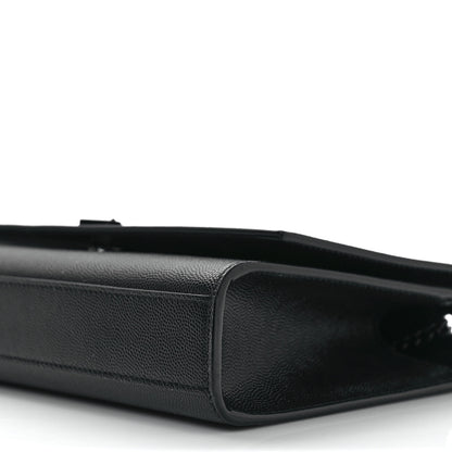 Saint Laurent Grain De Poudre Medium Classic Monogram Kate Satchel Black 9 of 9