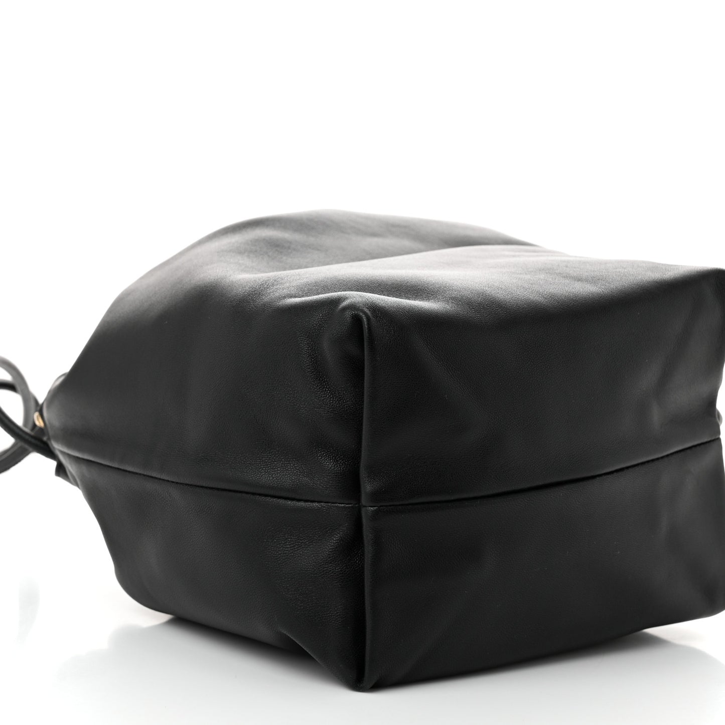 Nappa Vlogo Pouf Pouch Black