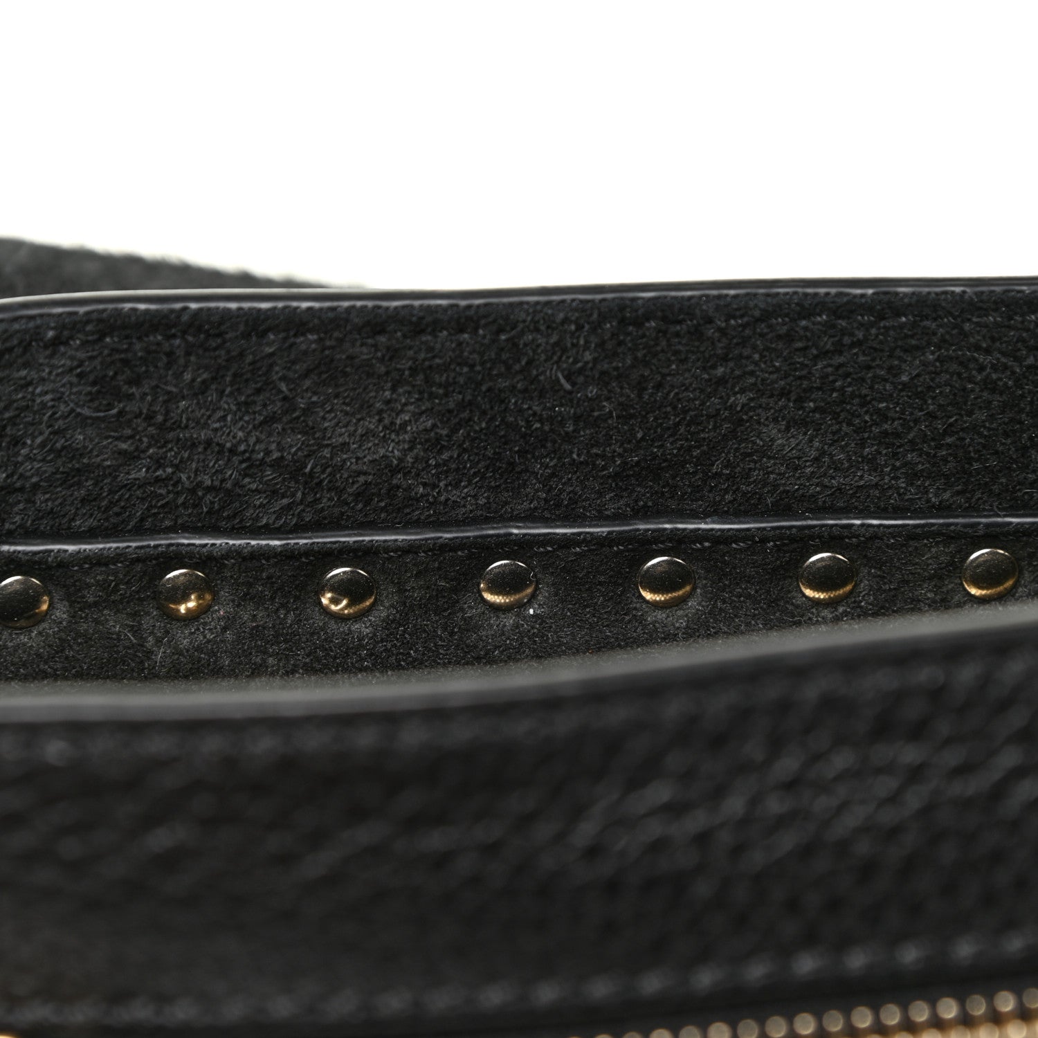 Valentino Garavani Grained Calfskin Rockstud Saddle Bag Black 12 of 16