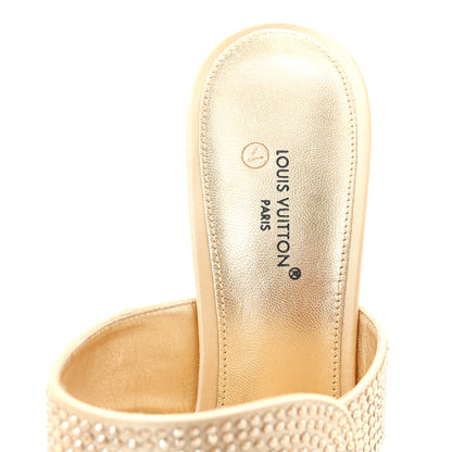 Louis Vuitton Satin Crystal Sparkle Mule 38 Gold 7 of 8
