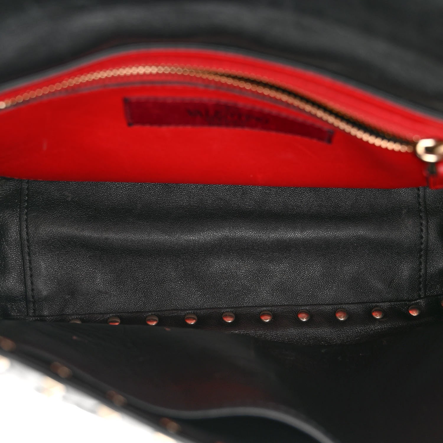 Valentino Garavani Lambskin VLTN Print Medium Rockstud Spike Shoulder Bag Black 5 of 18