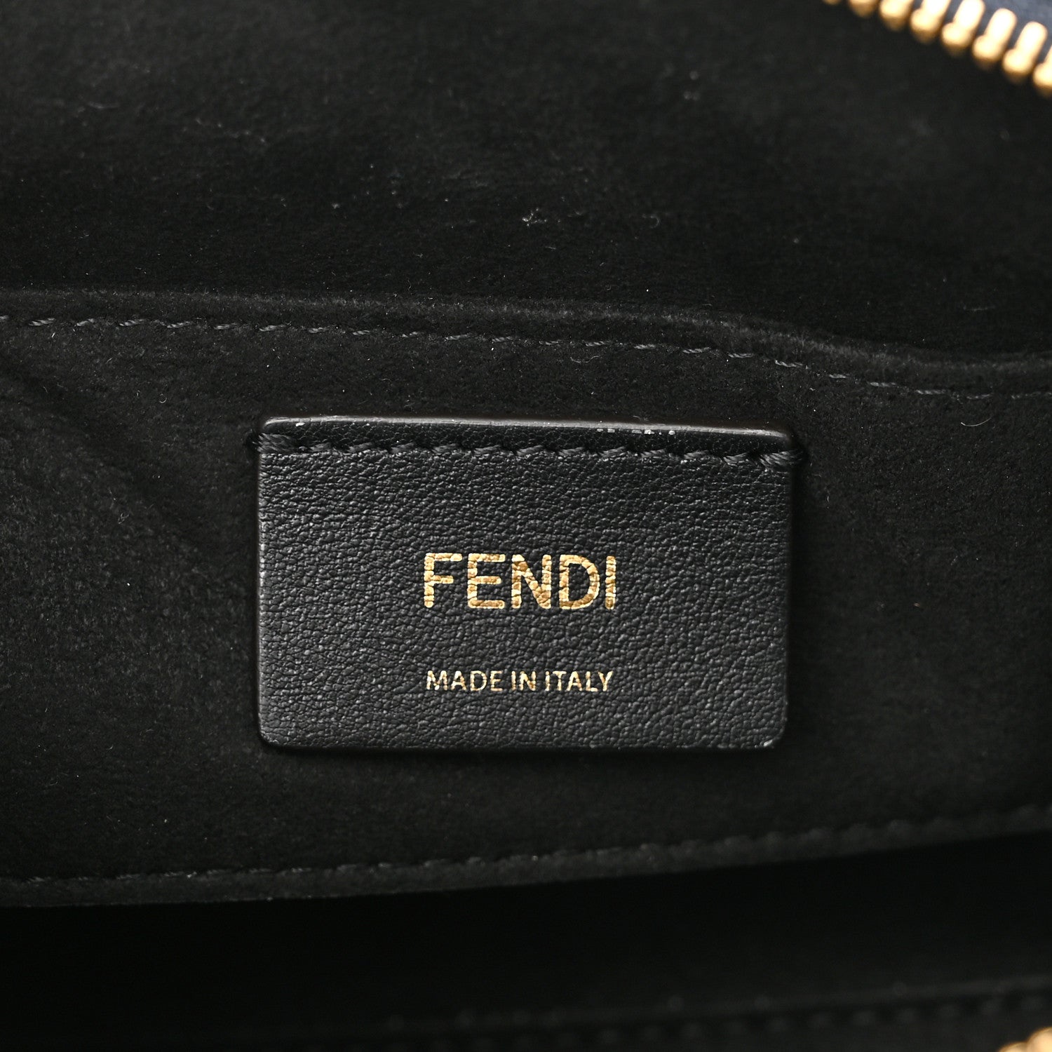 Fendi Chenille Vitello King Plexiglass FF Mini By The Way Top Handle Boston Bag Blue Black 6 of 10