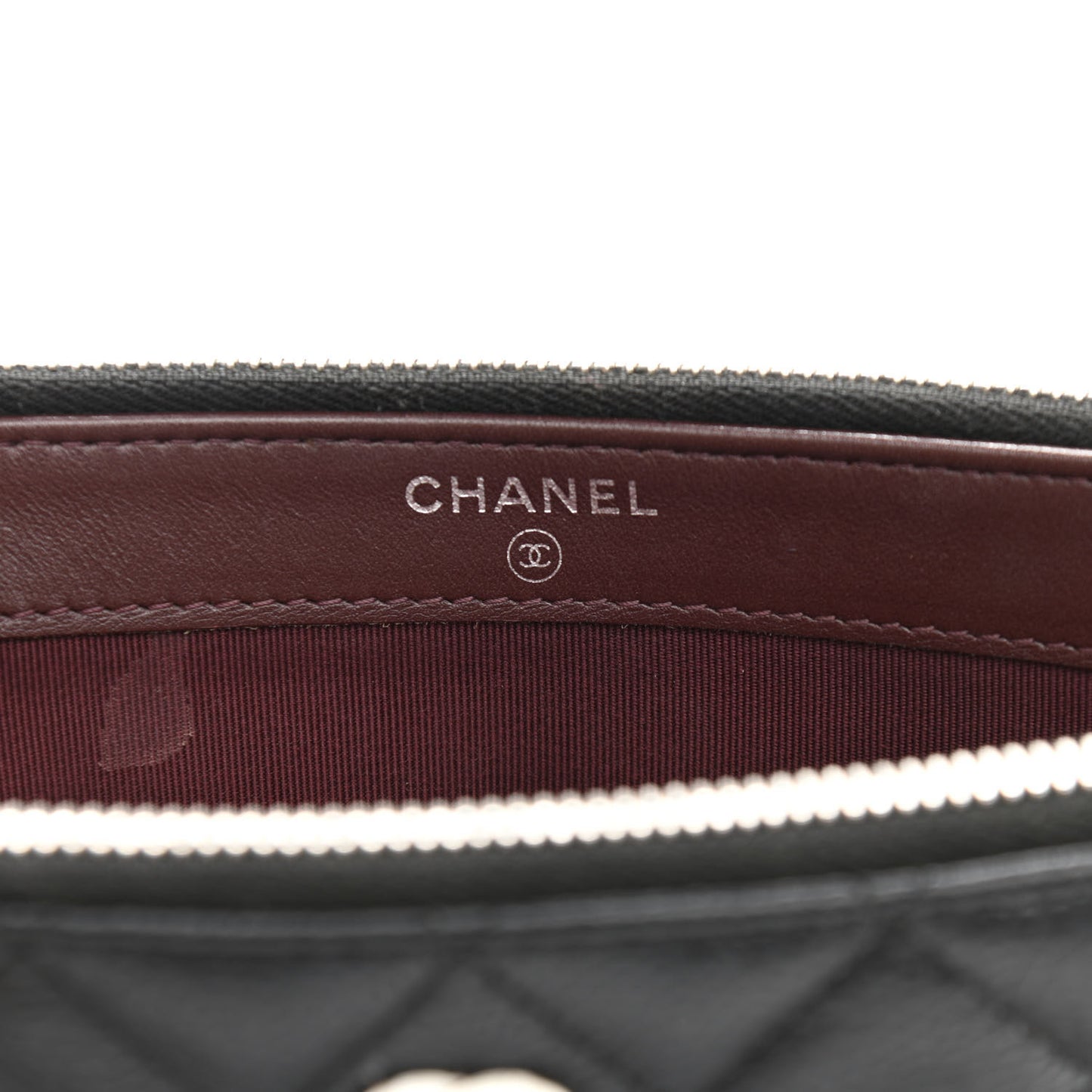 Caviar Quilted Small Clutch With Chain Black