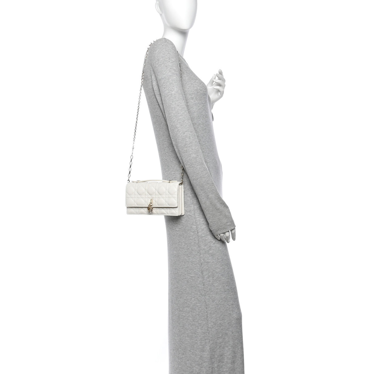 Christian Dior Lambskin Cannage Mini My Dior Bag Latte 2 of 12