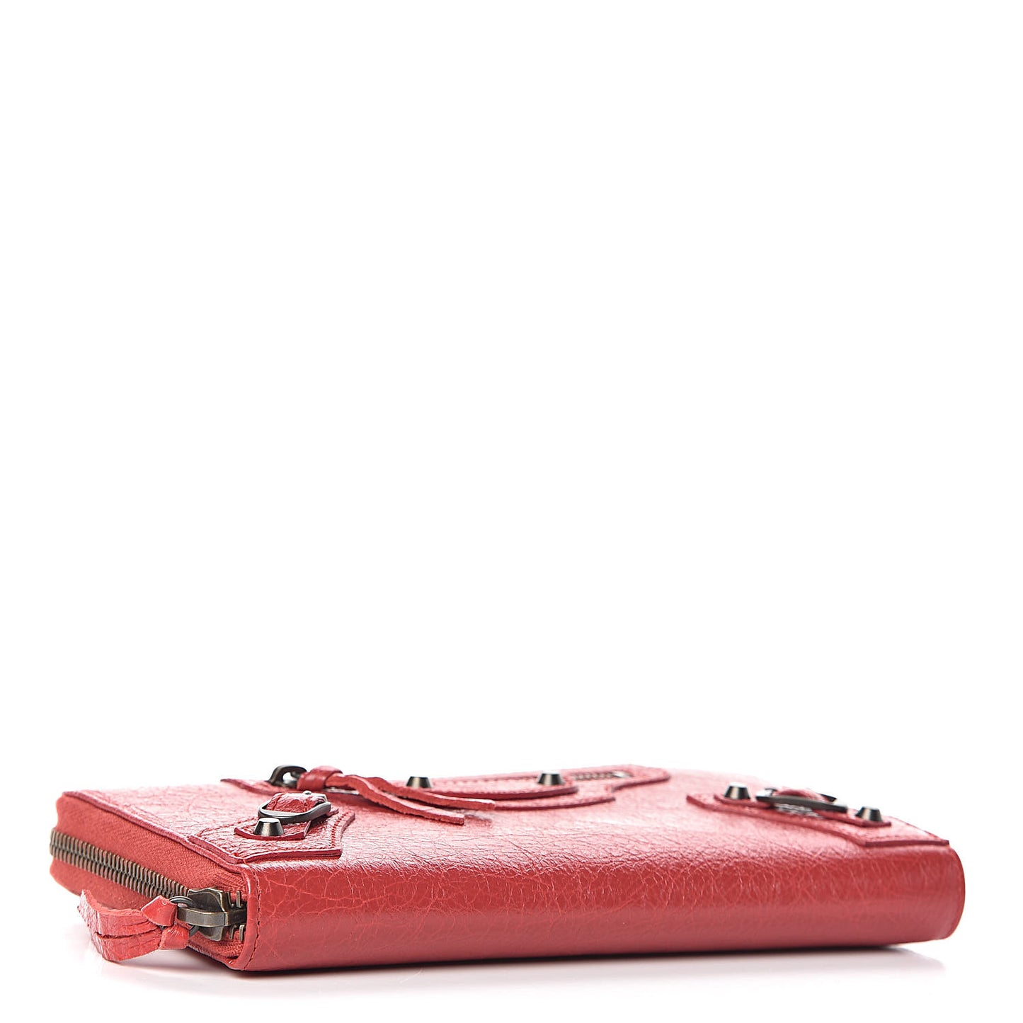 Agneau Classic Hardware Continental Zip Around Wallet Rouge Tango