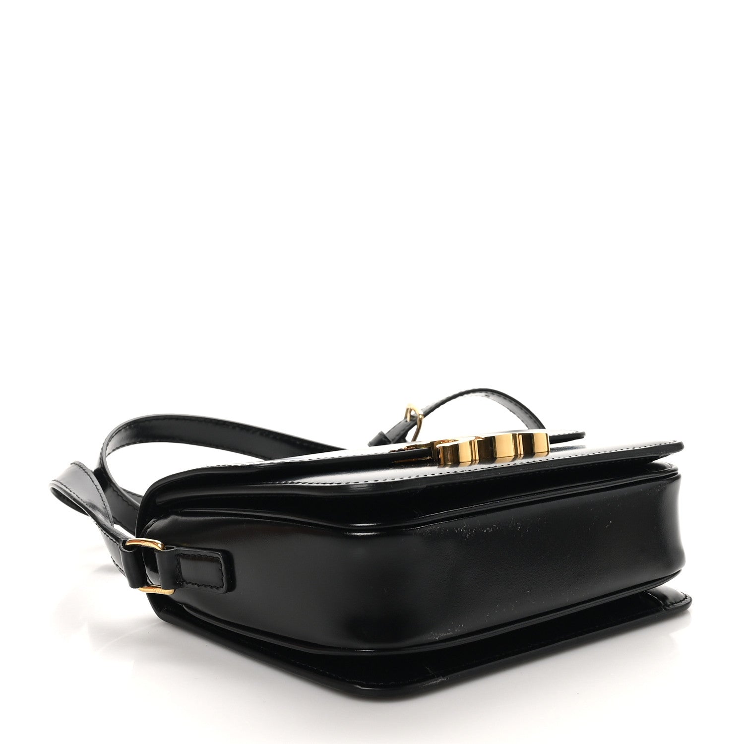 Celine Shiny Calfskin Teen Triomphe Black 4 of 9