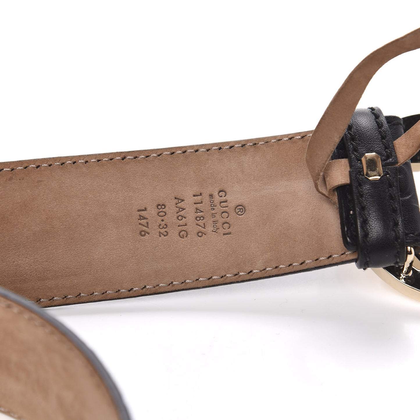 Guccissima Interlocking G 40mm Belt 80 32 Black