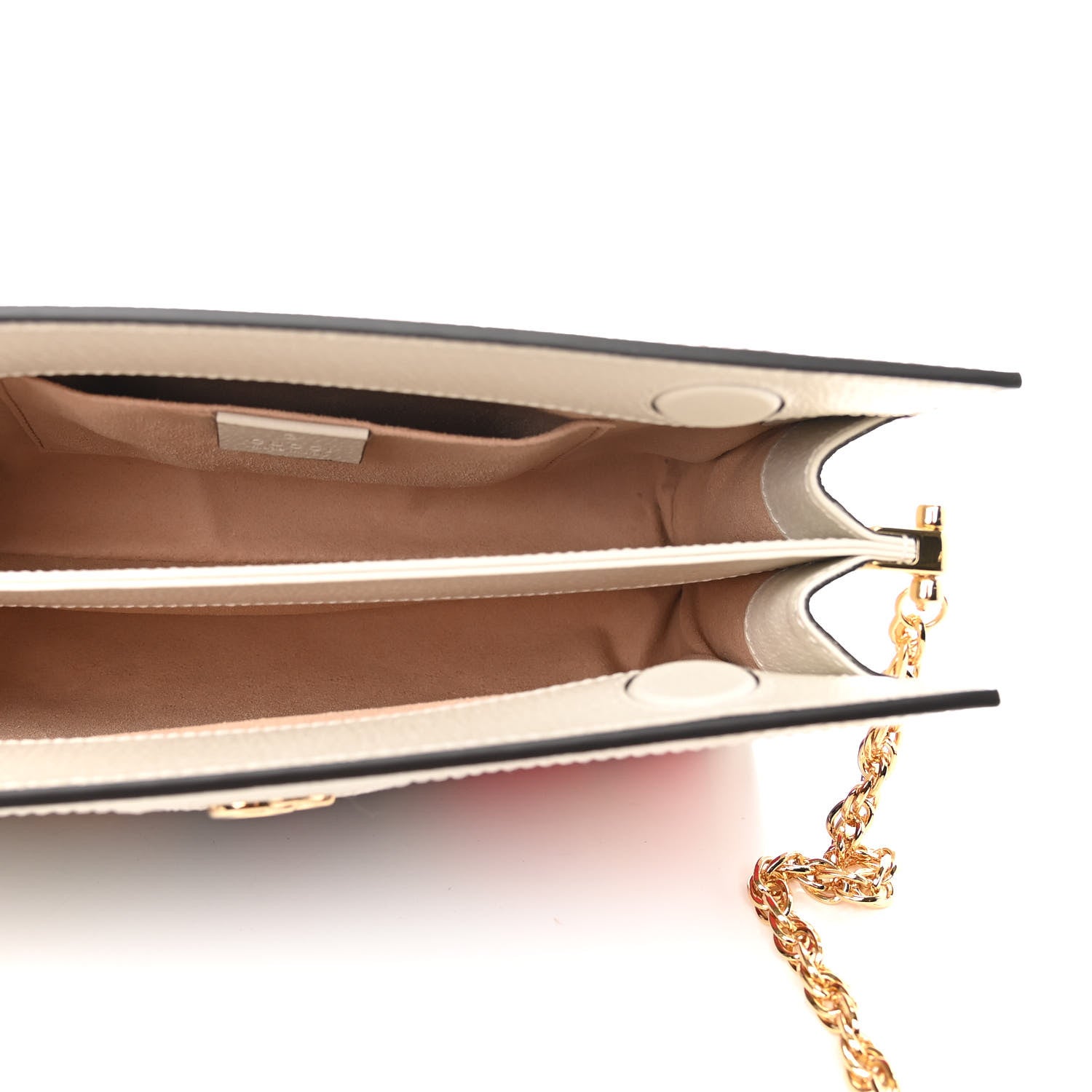 Gucci GG Supreme Monogram Flora Web Small Ophidia Chain Shoulder Bag White 5 of 11