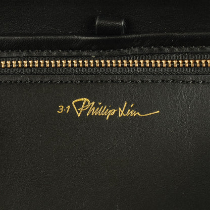 3.1 Phillip Lim 3.1 Smooth Calfskin Medium Pashli Satchel Berry Black 9 of 12