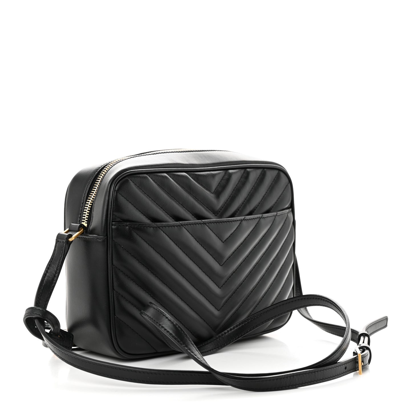 Calfskin Matelasse Monogram Lou Camera Bag Black