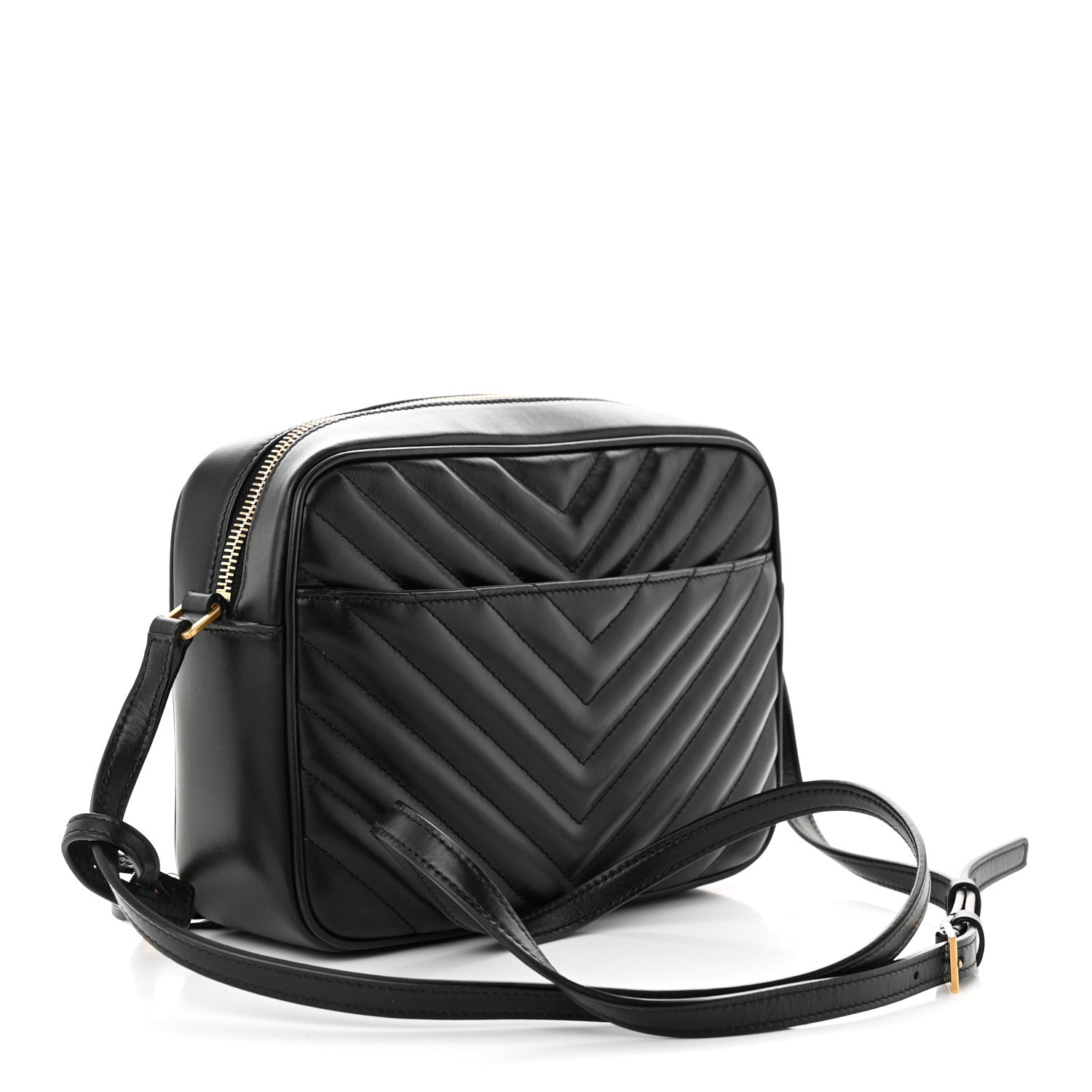 Saint Laurent Calfskin Matelasse Monogram Lou Camera Bag Black 3 of 10