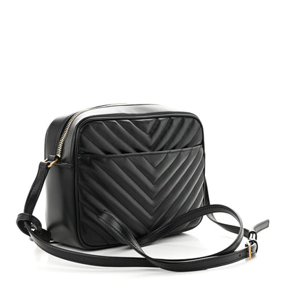Saint Laurent Calfskin Matelasse Monogram Lou Camera Bag Black 3 of 10