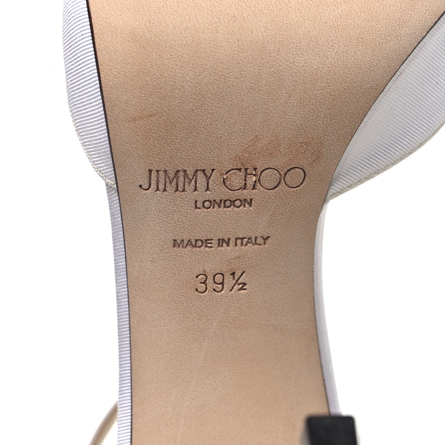 Jimmy Choo Satin Crystal Averly Bow 100 Pumps 39.5 Latte 7 of 9