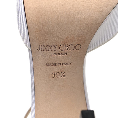 Jimmy Choo Satin Crystal Averly Bow 100 Pumps 39.5 Latte 7 of 9