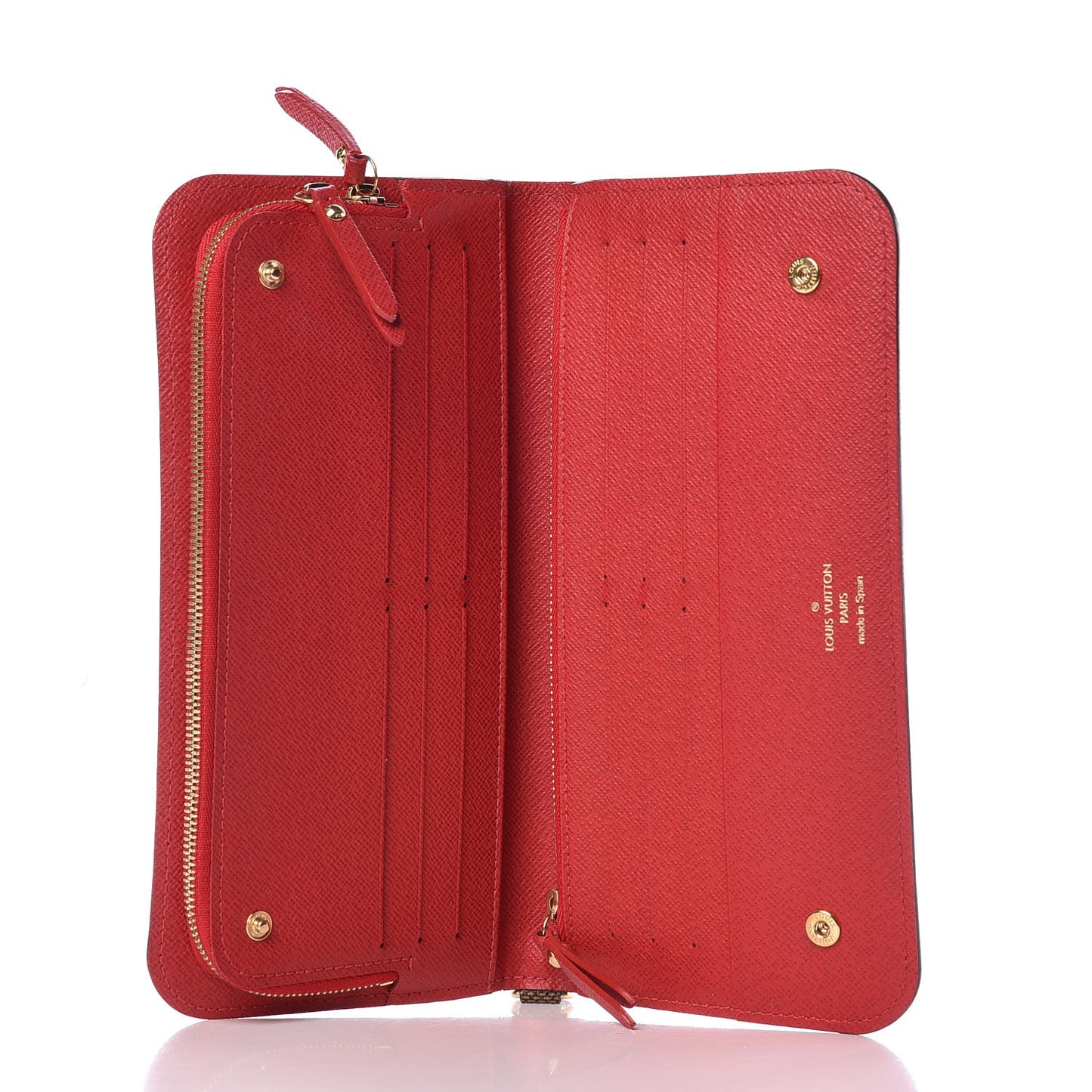 Damier Ebene Insolite Wallet Red