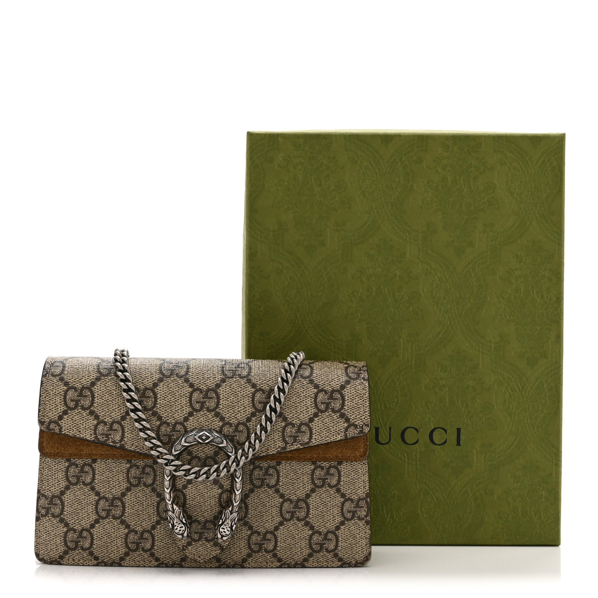 Gucci GG Supreme Monogram Super Mini Dionysus Shoulder Bag Taupe 10 of 10