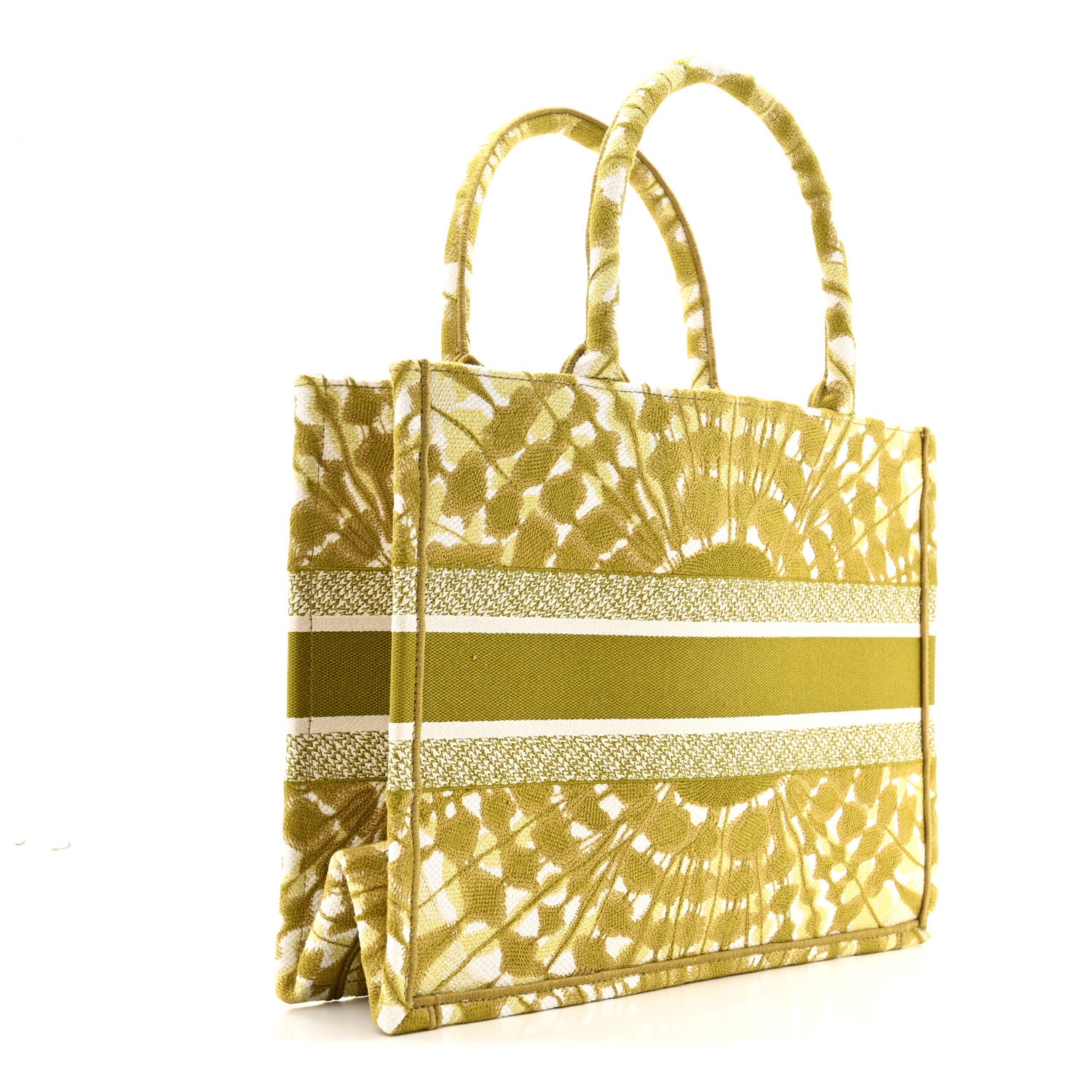 Christian Dior Canvas Embroidered Tie Dye Medium Book Tote Green 3 of 12