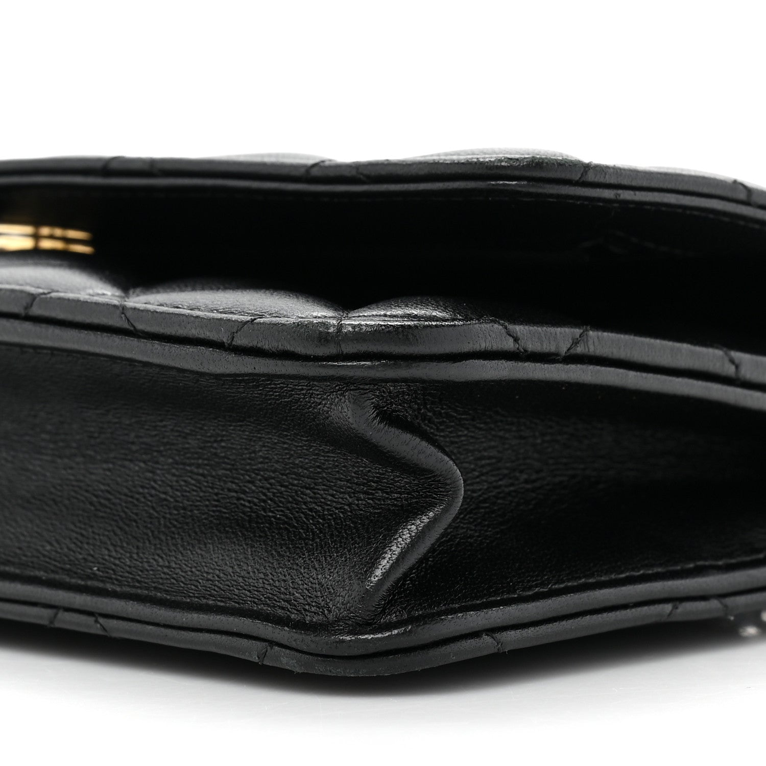 Chanel Lambskin Quilted Wallet On Chain WOC Black 10 of 16
