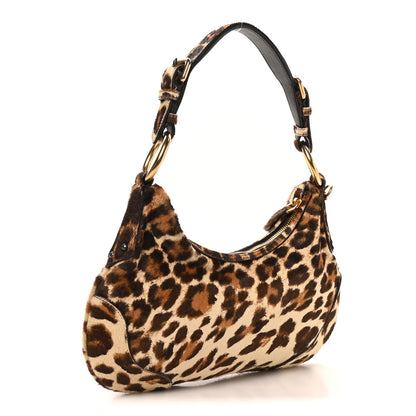 Prada Calf Hair Leopard Print Shoulder Bag Avorio 3 of 9