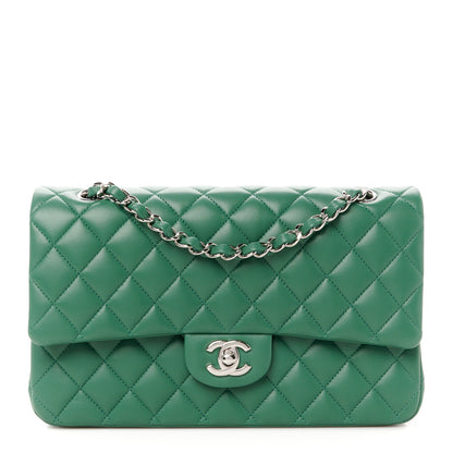 Chanel Lambskin Quilted Medium Double Flap Green 1 of 12