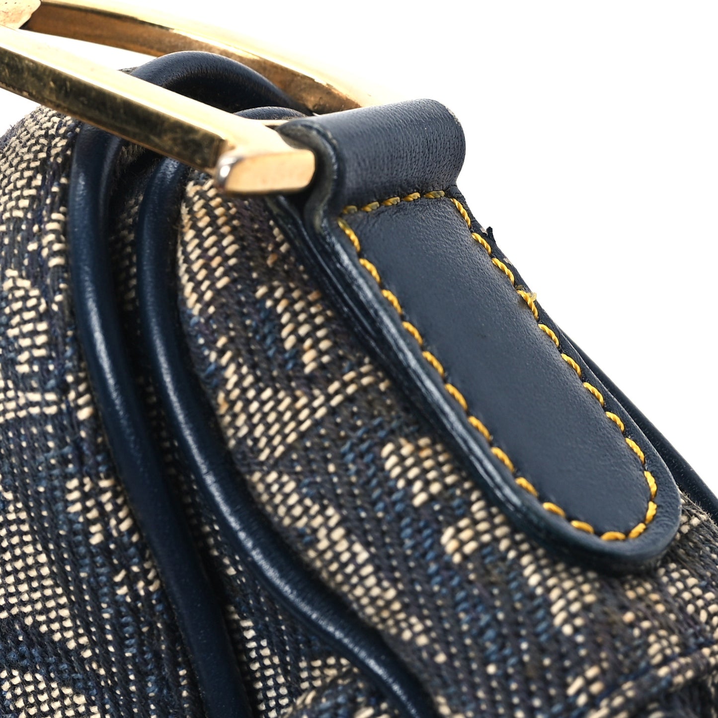 Monogram Double Saddle Bag Navy Blue
