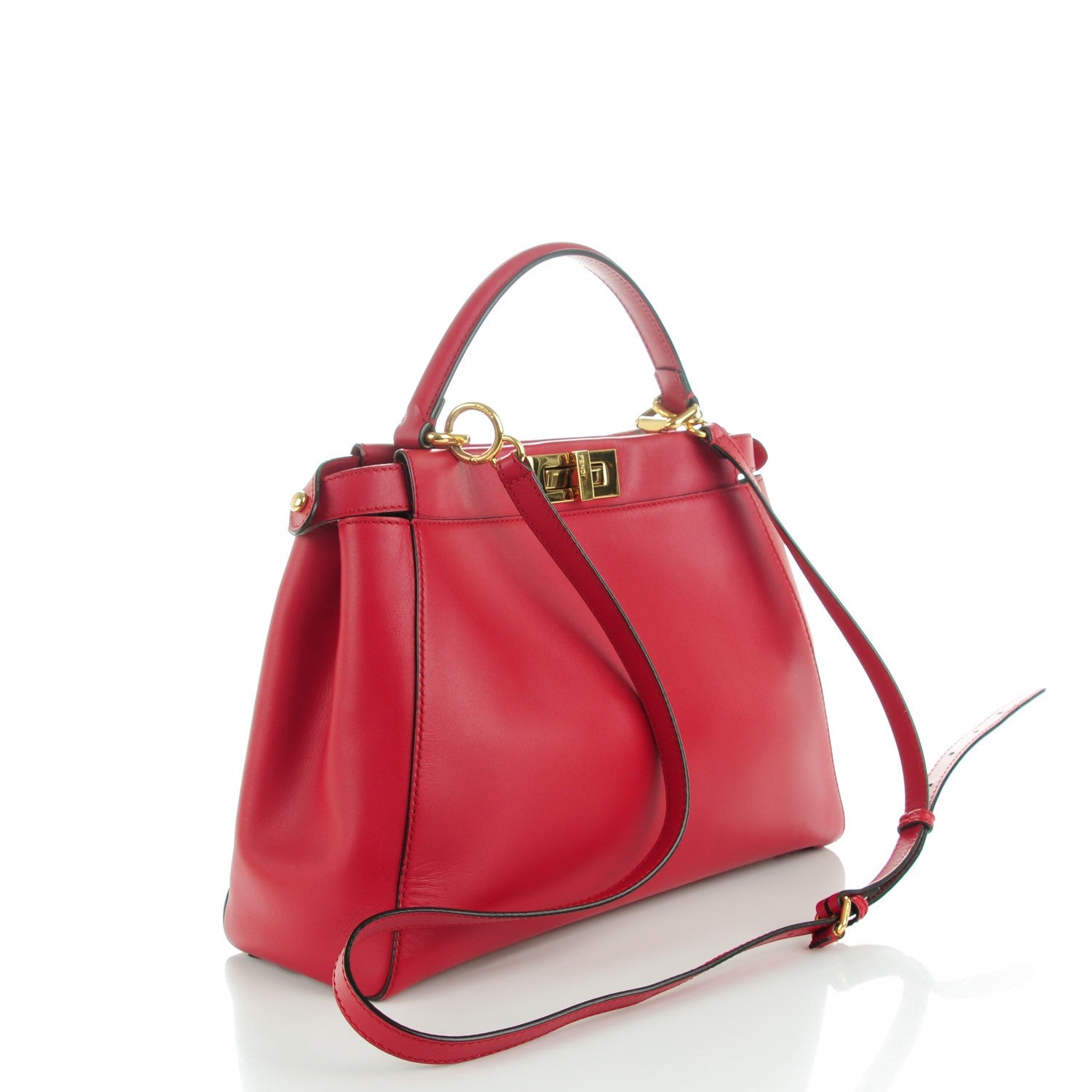Fendi Vitello Morgan Fabric Jacquard Pequin Medium Peekaboo Iconic Satchel Mattone Tobacco Black 3 of 7