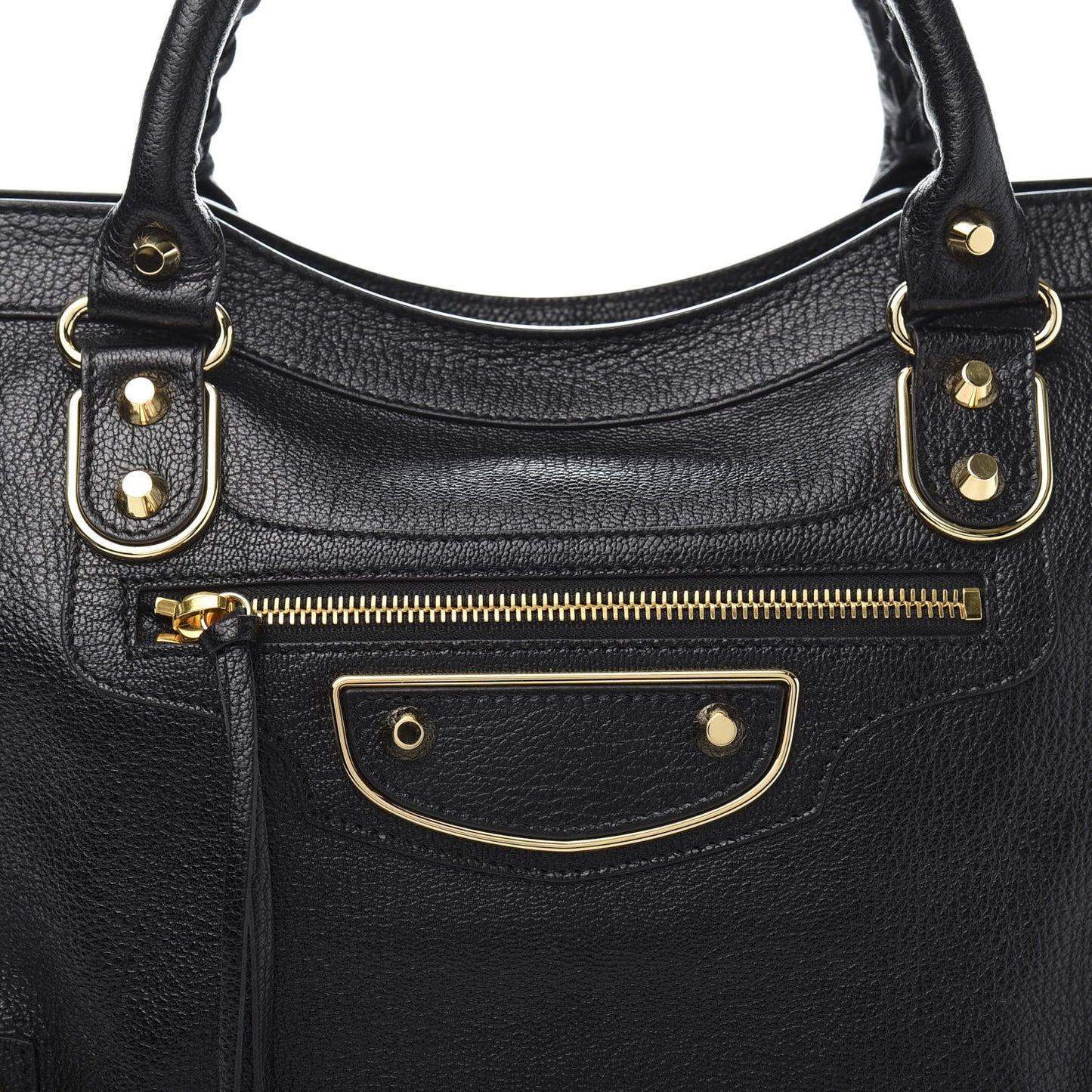 Chevre Gold Metallic Edge Hardware City Black