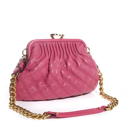 Marc Jacobs Lacquered Leather Quilted Little Stam Pink 3 of 9