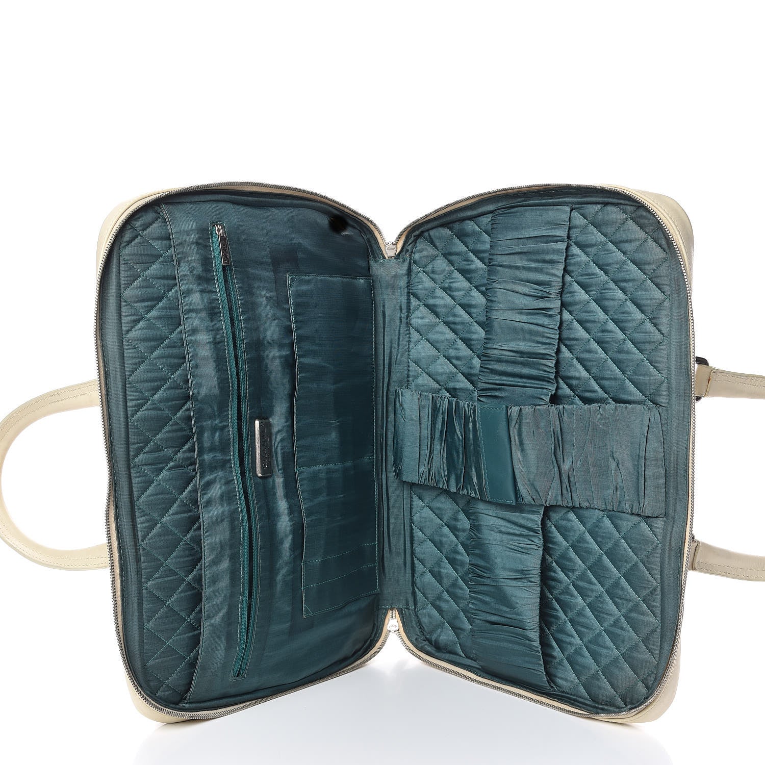 Chanel Aged Calfskin Quilted Paris New York PNY Laptop Bag Ivory 5 of 22
